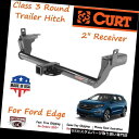 ヒッチメンバー 13234カートクラス3ラウンドトレーラーヒッチ 2インチレシーバーチューブ（フォードエッジ用） 13234 Curt Class 3 Round Trailer Hitch with 2 Receiver Tube for Ford Edge