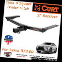 ヒッチメンバー レクサスRX350用2 レシーバーチューブ付き13272カートクラス3スクエアトレーラーヒッチ 13272 Curt Class 3 Square Trailer Hitch with 2 Receiver Tube for Lexus RX350