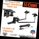 ヒッチメンバー 17063 Curt MV丸棒重量配分ヒッチキット、14,000ポンドのGTW 17063 Curt MV Round Bar Weight D...