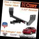 ヒッチメンバー 11133 Curt Class 1スクエアトレーラーヒッチ(1.25 "200 /アベンジャー用) 11133 Curt Class 1 Square Trailer Hitch with 1.25" Receiver Tube for 200/Avenger