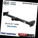 ヒッチメンバー 51 "ワイド13702までのフレーム用のCURT ADJUSTABLE RVモーターホームトレーラーヒッチ CURT ADJUSTABLE RV MOTOR HOME TRAILER HITCH FOR FRAMES UP TO 51" WIDE 13702