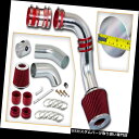 エアインテーク インナーダクト レッドコールドエアインテークキット+フィルター99-04オールズモビルアレロ/ポンティアックグランドAM 3.4L V6 RED...