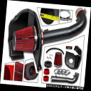 エアインテーク インナーダクト 14-17 GMC Sierra 1500 4.3L V6用マットブラックヒートシールドエアインテークキット MATT BLAC...