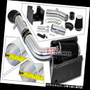 エアインテーク インナーダクト 黒い冷たい空気吸入誘導キット+ 05-08フォードF150 5.4L V8のための熱シールド BLACK Cold Air In...