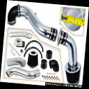 USエアインテーク インナーダクト フォード98-03エスコートZX2 Zetec 2.0L L4用ブラックコールドエアインテークキット+ドライフィルター BL...