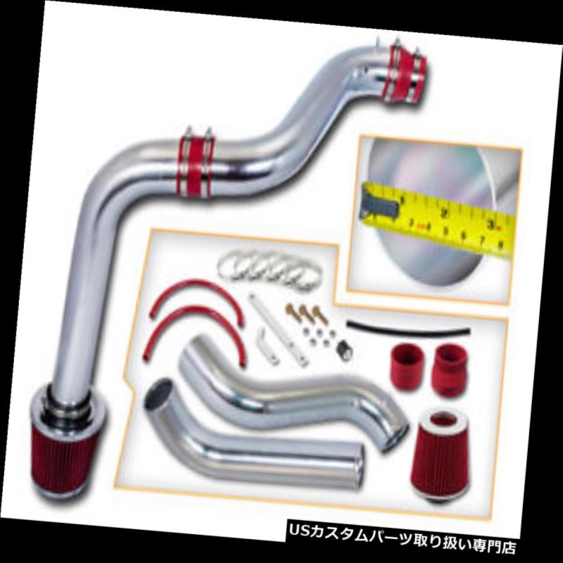 エアインテーク インナーダクト 赤く冷たい空気の吸気+フィルター92-96プレリュードS / Si / SE / VTEC 2.2L / 2.3L L4 RED COLD AIR INDUCTION INTAKE+FILTER 92-96 Prelude S/Si/SE/VTEC 2.2L/2.3L L4