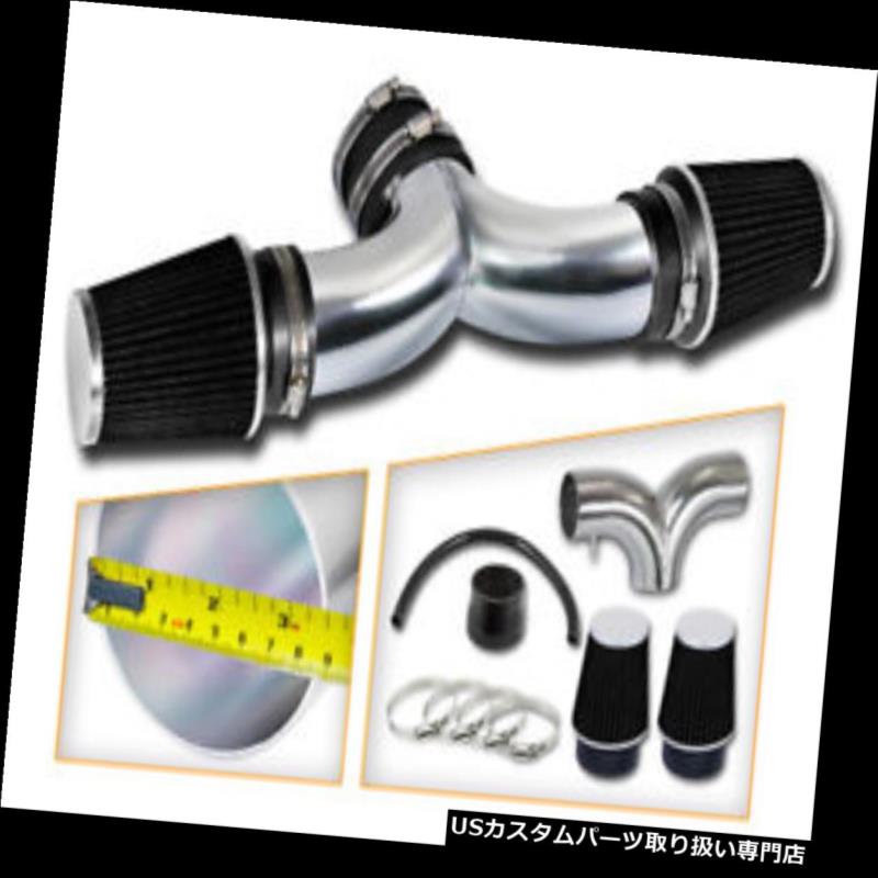 エアインテーク インナーダクト 04-07リバティ3.7 V 6デュアルツインAIR INTAKE KIT + DRYフィルター 04-07 Liberty 3.7 V6 Dual Twin AIR INDUCTION INTAKE KIT+ DRY Filter(2)