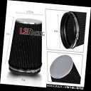 USエアインテーク インナーダクト ブラック6インチ6インチ152mmインレットコールドエアインテークコーントラックフィルター三菱 BLACK 6 Inches...