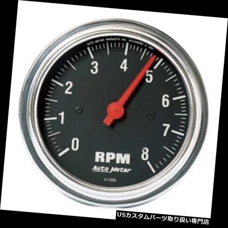 USタコメーター オートメーター2499伝統的なクロム空芯インダッシュタコート、8k、3-3 / 8インチ Auto Meter 2499 Traditiona...