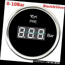 US^R[^[ ͈0-10Bar̂߂̋␻52mmfW^Q[W̃[g Silver 52mm Digital Oil Pressure Gauge Meter for Auto Range 0-10Bar