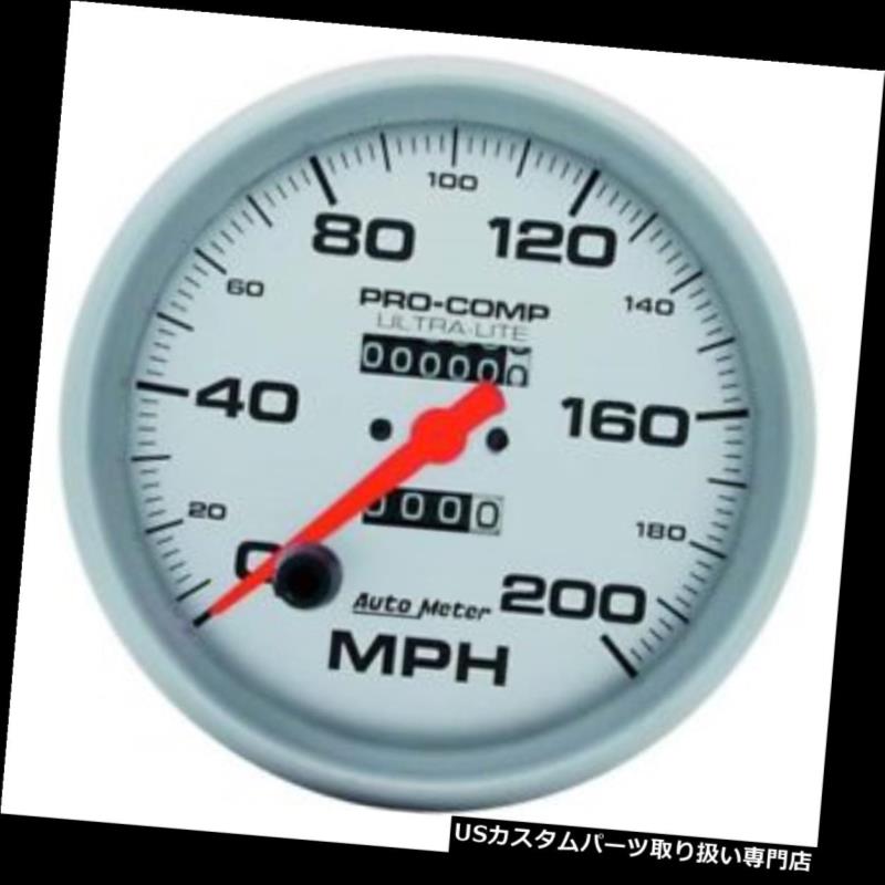 USタコメーター オートメーター4496ウルトラライトメカニカルスピードメーター、200 MPH、5インチ Auto Meter 4496 Ultra-Lite Mechanical Speedometer, 200 MPH, 5 Inch