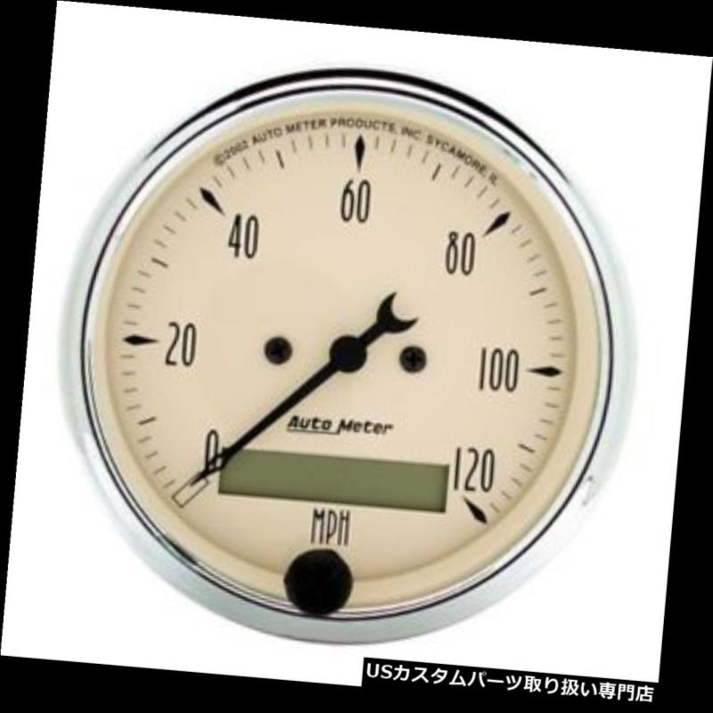 USタコメーター オートメーター1887アンティークベージュ空芯スピードメーターゲージ Auto Meter 1887 Antique Beige Air-Core Speedometer Gauge