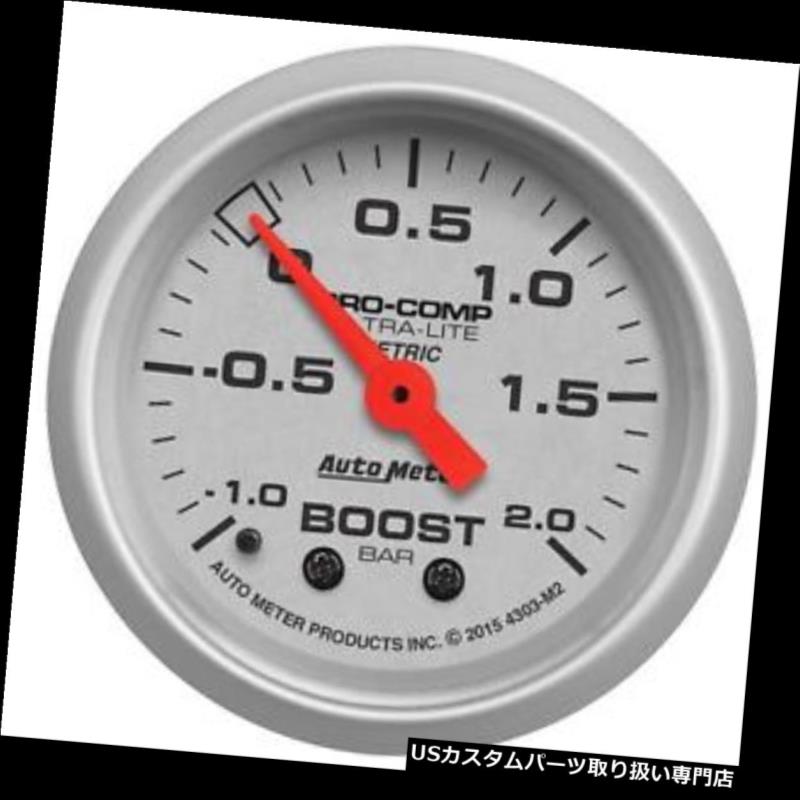 USタコメーターオートメーター4303-M2ウルトラライトブースト/真空計、2-1/16、-1-+2BAR、AutoMeter4303-M2Ultra-LiteBoost/VacuumGauge,2-1/16,-1-+2BAR,