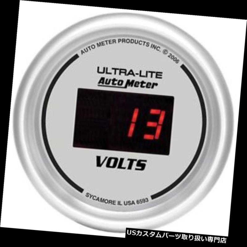 タコメーター メーター 6593 車用品 Digital 店 Autometer 6593ウルトラライトデジタル電圧計 パーツ 車用品 バイク用品 Autometer Voltmeter パーツ 車用品 Gauge World倉庫 Ultra Lite Autometer Us タコメーター