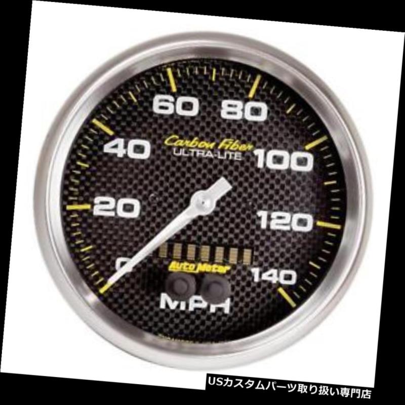 USタコメーター オートメーター4881カーボンファイバースピードメーター、5、0-140 MPH、フラットレンズ Auto Meter 4881 Carbon Fiber Speedometer, 5, 0-140 MPH, Flat Lens