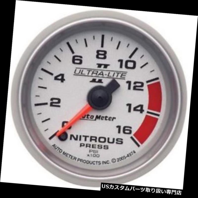 USタコメーター オートメーター4974ウルトラライトIIステッピングモーター窒素圧力計 Auto Meter 4974 Ultra-Lite II Stepper Motor Nitrous Pressure Gauge