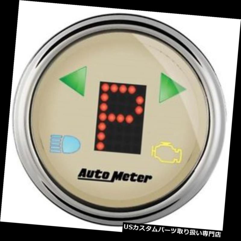 USタコメーター オートメーター1860アンティークベージュデジタルPRNDLゲージ Auto Meter 1860 Antique Beige Digital PRNDL Gauge