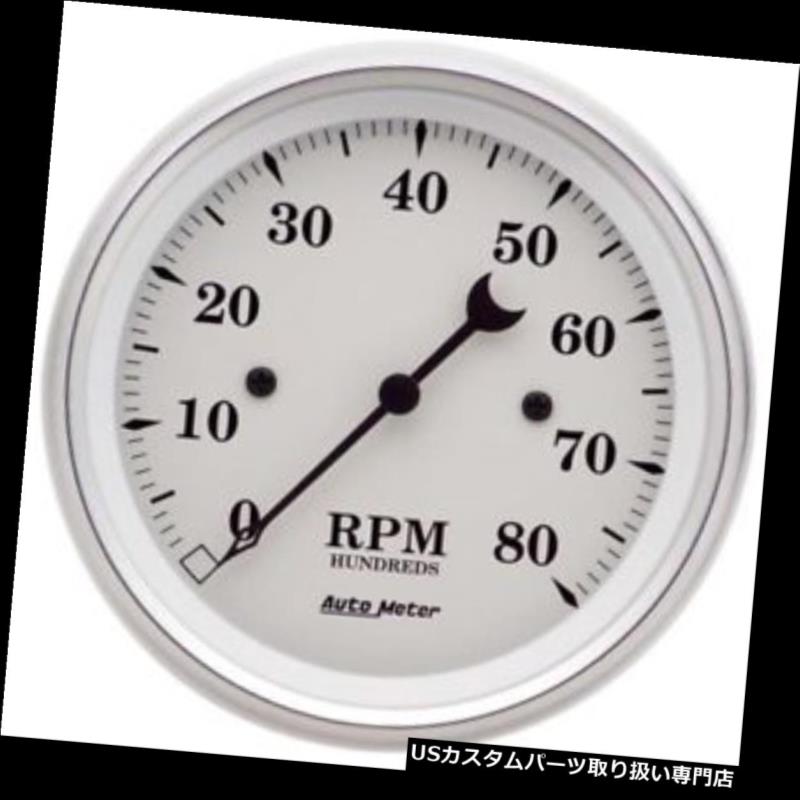 USタコメーター オートメーター1690オールドタイムホワイトエアコアインダッシュタコメーター、3-3 / 8インチ Auto Meter 1690 Old-Tyme White Air-Core In-Dash Tachometer, 3-3/8 Inch