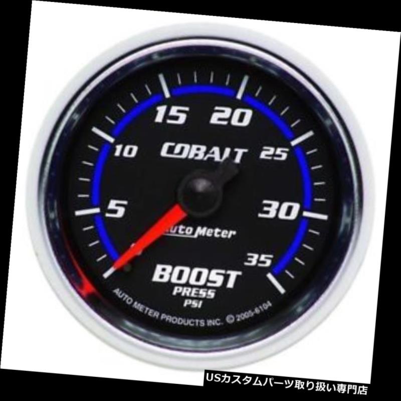 USタコメーター オートメーター6104コバルトメカニカルブーストゲージ、2-1 / 16インチ、35 PSI Auto Meter 6104 Cobalt Mechanical Boost Gauge, 2-1/16 Inch, 35 PSI