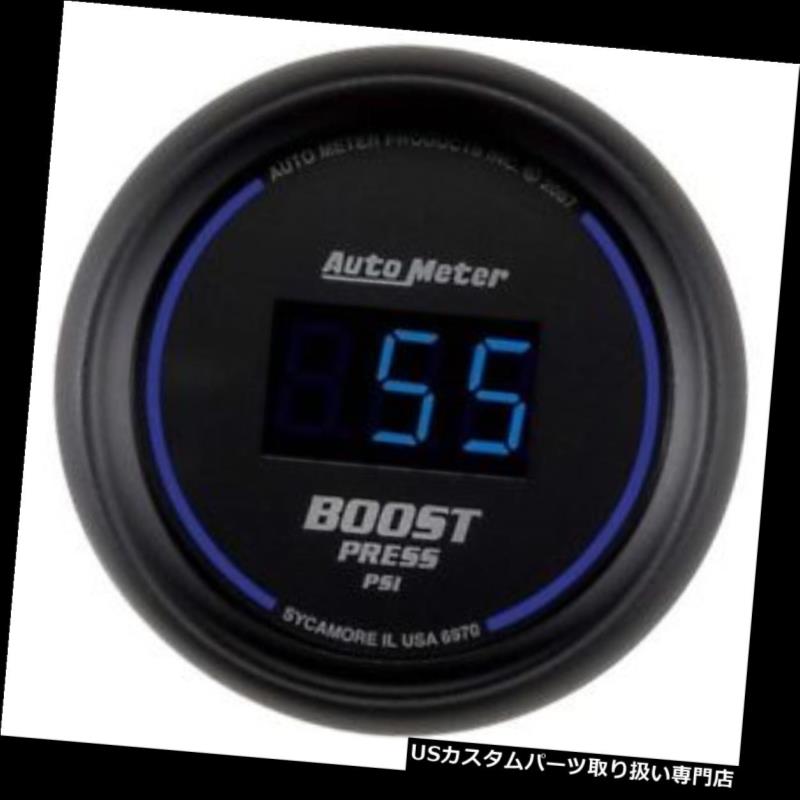 USタコメーター オートメーター6970コバルトデジタルブーストゲージ、2-1 / 16インチ、60 PSI Auto Meter 6970 Cobalt Digital Boost Gauge, 2-1/16 Inch, 60 PSI