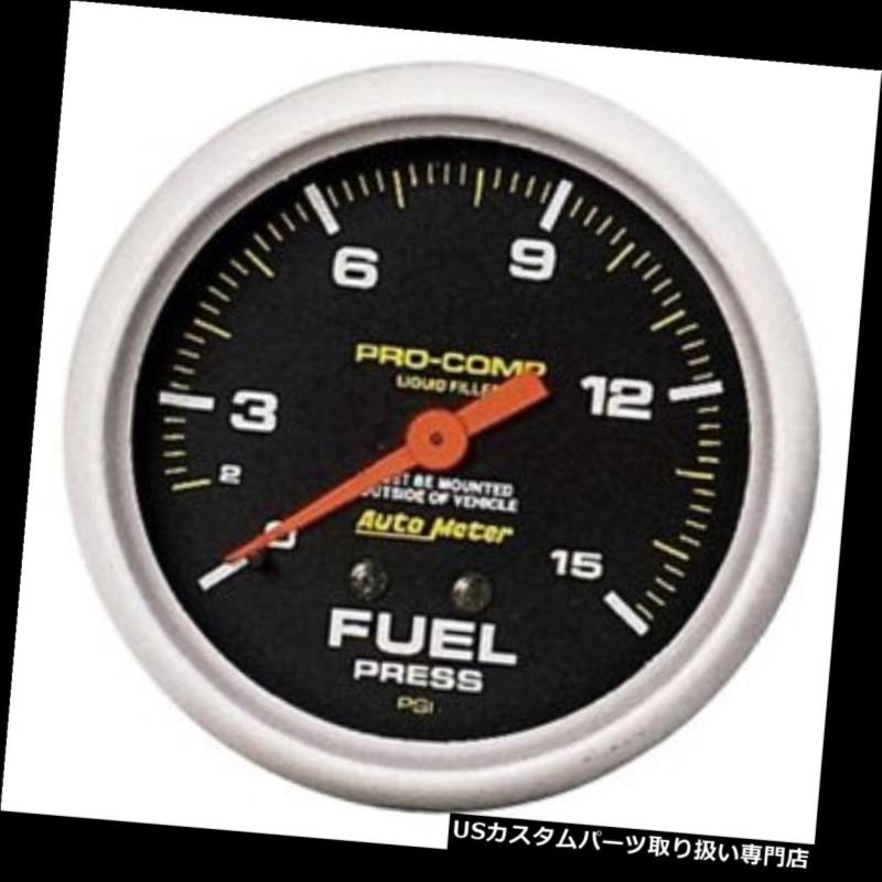 USタコメーター オートメーター5411 Pro-Compメカニカル燃圧計、15 PSI、2?5/8 Auto Meter 5411 Pro-Comp Mechanical Fuel Pressure Gauge, 15 PSI, 2-5/8
