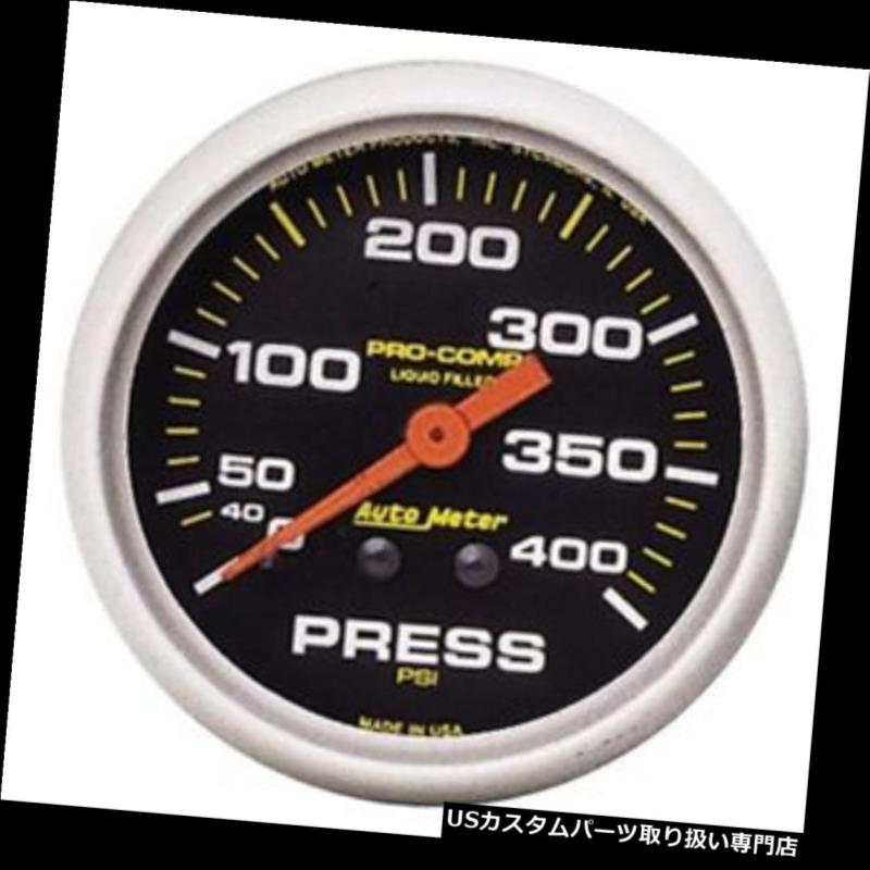 USタコメーター オートメーター5424 Pro-Comp機械式圧力計、400 PSI、2?5/8インチ。 Auto Meter 5424 Pro-Comp Mechanical Pressure Gauge, 400 PSI, 2-5/8 In.
