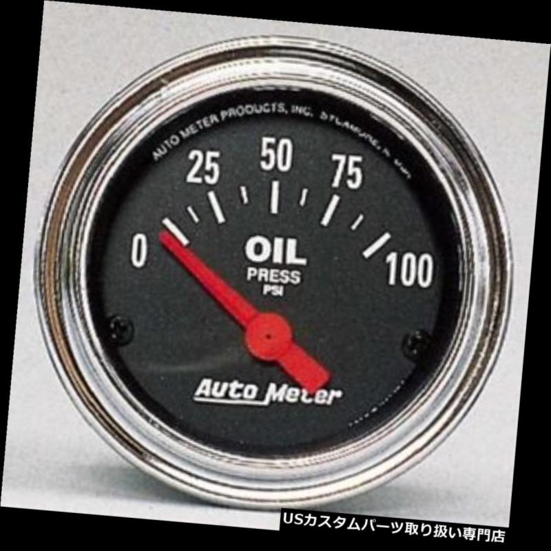 USタコメーター オートメーター2522伝統的なクロム空芯油圧ゲージ Auto Meter 2522 Traditional Chrome Air-Core Oil Pressure Gauge