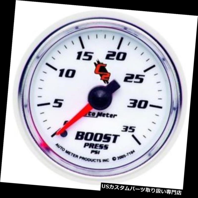 USタコメーター オートメーター7104 C2メカニカルブーストゲージ、2?1/16インチ、0?35 PSI Auto Meter 7104 C2 Mechanical Boost Gauge, 2-1/16 Inch, 0-35 PSI