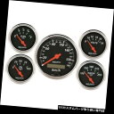 USタコメーター オートメーター1421-Mデザイナーブラック5ピース電気ゲージキット Auto Meter 1421-M Designer Black 5 Piece Electric Gauge Kit