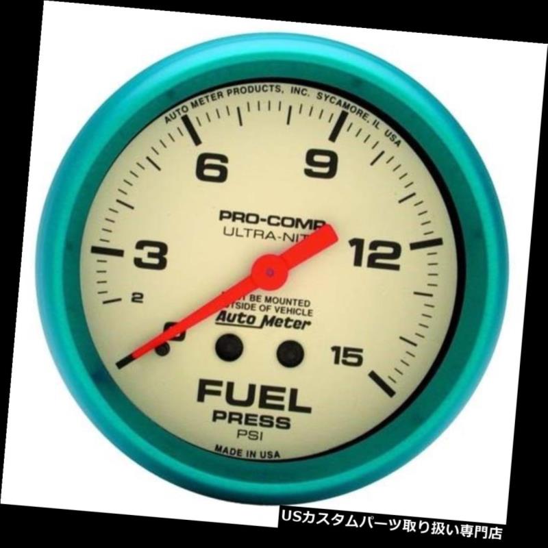 USタコメーター オートメーター4511ウルトラナイトメカニカル燃圧計、2-5 / 8インチ Auto Meter 4511 Ultra-Nite Mechanical Fuel Pressure Gauge, 2-5/8 Inch