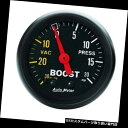 USタコメーター オートメーター2601 Zシリーズメカニカルブースト/真空計、2-1 / 16インチ Auto Meter 2601 Z-Series Mechanical Boost/Vacuum Gauge, 2-1/16 Inch