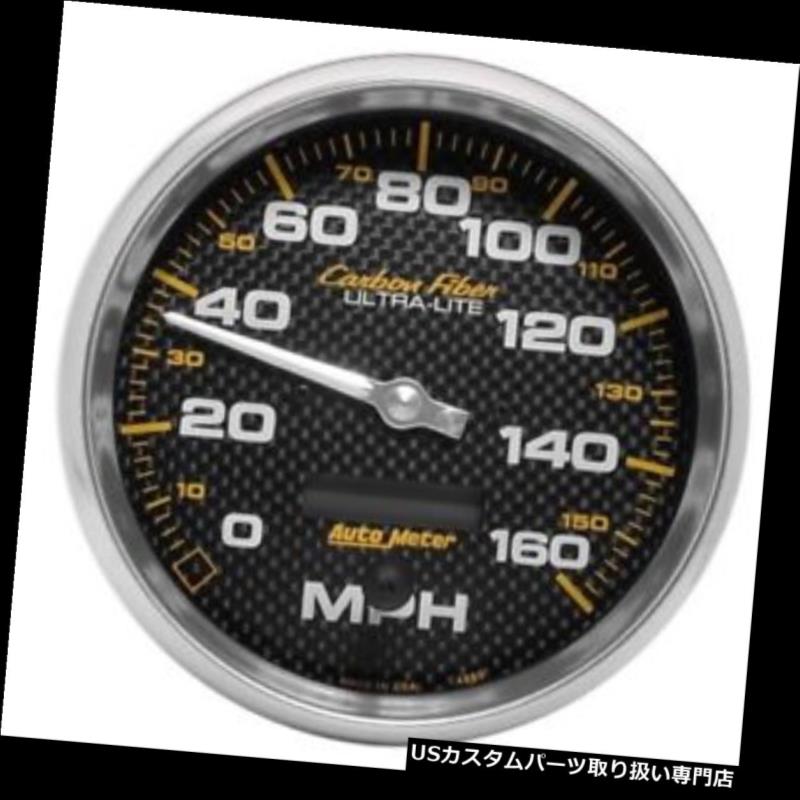 USタコメーター 自動メーター4889炭素繊維空芯スピードメーターゲージ、5インチ Auto Meter 4889 Carbon Fiber Air-Core Speedometer Gauge, 5 Inch