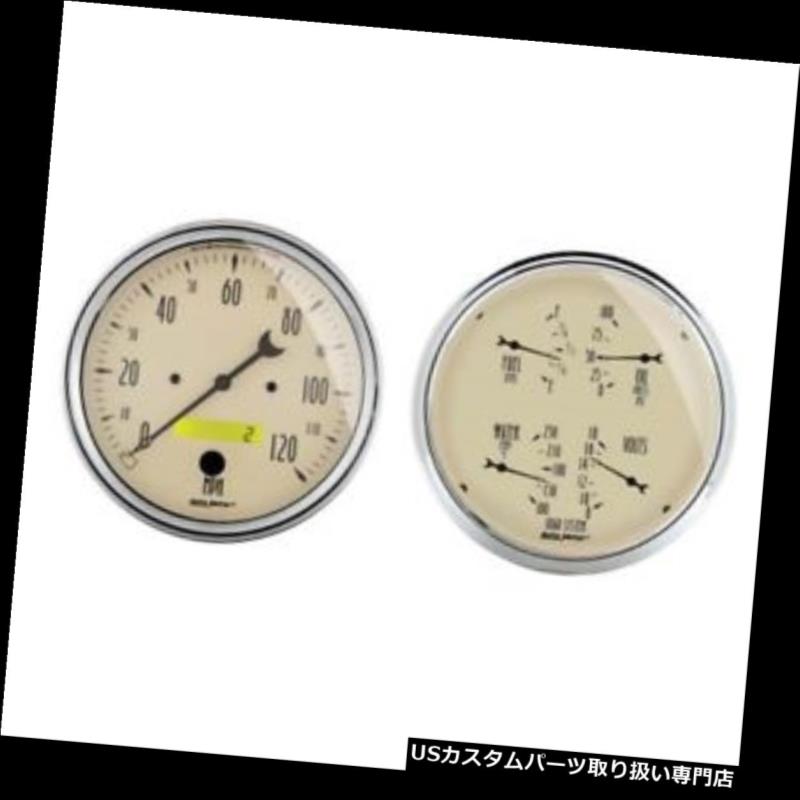 USタコメーター オートメーター1803アンティークベージュエアーコア2ピースゲージキット Auto Meter 1803 Antique Beige Air-Core 2 Piece Gauge Kit