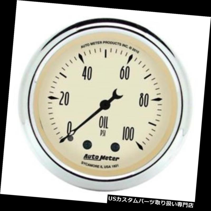 USタコメーター オートメーター2421伝統的なクロームメカニカル油圧ゲージ Auto Meter 2421 Traditional Chrome Mechanical Oil Pressure Gauge