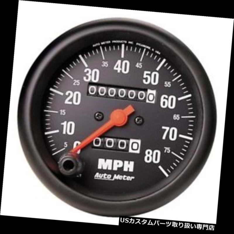 USタコメーター オートメーター2690 Zシリーズメカニカルスピードメーター、80 MPH、3-3 / 8インチ Auto Meter 2690 Z-Series Mechanical Speedometer, 80 MPH, 3-3/8 Inch