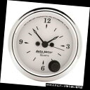 USタコメーター オートメーター1686年オールドタイムホワイトクォーツ時計ゲージ 2-1 / 16インチ Auto Meter 1686 Old-Tyme White Quartz Clock Gauge, 2-1/16 Inch