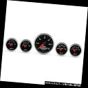 USタコメーター オートメーター1201デザイナーブラックII 5ピース電気ゲージキット Auto Meter 1201 Designer Black II 5...