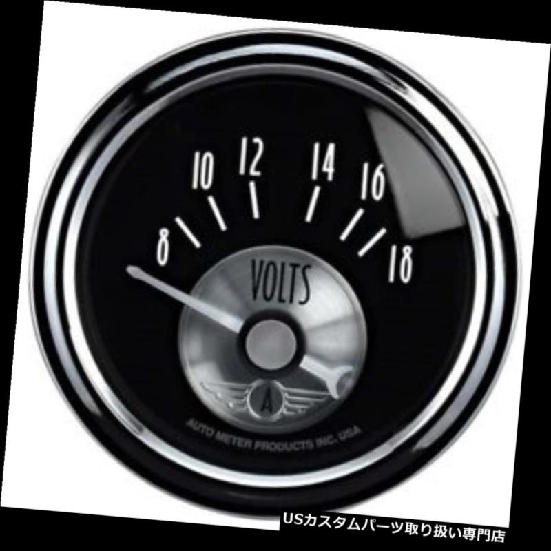 USタコメーター オートメーター2093プレステージブラックダイヤモンド空芯電圧計 Auto Meter 2093 Prestige Black Diamond Air-Core Voltmeter Gauge