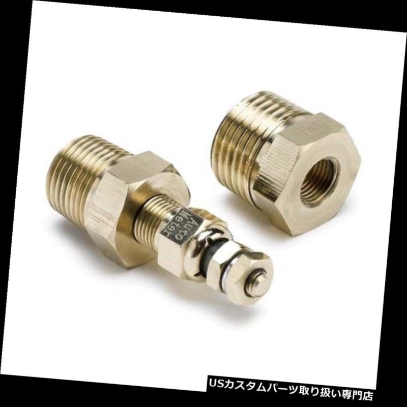 USタコメーター 自動温度計2258センダーと電気温度用継手。 ゲージ Auto Meter 2258 Sender and Fittings for Electric Temp. Gauges