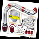 USエアインテーク インナーダクト BCP RED 02-08ラム1500 3.7L V6 / 4.7L V8冷気吸気インダクションキット+フィルター BCP ...