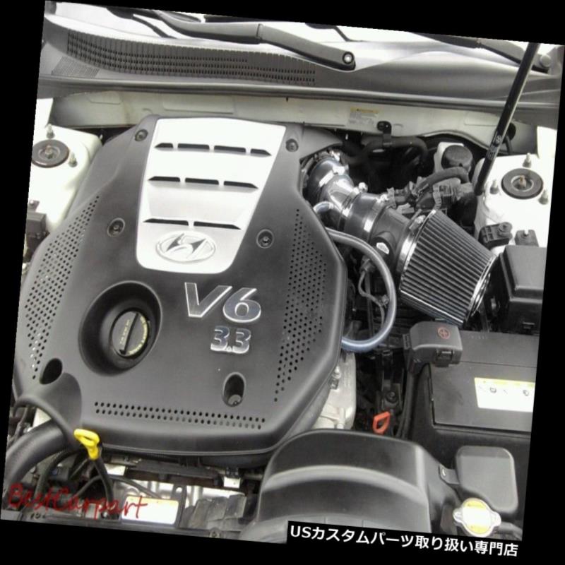 USơ ʡ BCP֥å硼ȥ२ơå+ 06-08ʥ3.3L V6ѥե륿 BCP BLACK Short Ram Air Intake Kit +Filter For 06-08 Sonata 3.3L V6