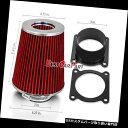 USエアインテーク インナーダクト 02-04 I35 3.5 V6用エアインテークマスエアフローセンサーMAFアダプター+フィルター Air Intake M...