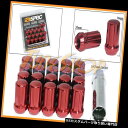 USナット ASPEC SPLINEチューナーロックラグナット12X1.5 1.5 ACORNホイールリムクロージングエンドRED M ASPEC SPLINE...