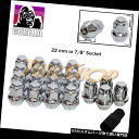 USナット 16 + 4ロックゴリラ大型シートファクトリーストックホイールラグナット9/16 ACORNリムクロム 16+4 LOCK GORILLA LARG...