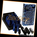USナット KICS LEGGDURA 53MMシェルタイプホイールロックラグナット12X1.5 1.5 ACORN RIM BLUE H KICS LEGGD...