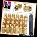 USナット 24 GORILLA SPLINEチューナーロックラグナット12X1.5 1.5 ACORNホイールリムGOLD CLOSE U 24 GORILL...