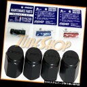 USナット 4 VOLK RACING RAYSタイヤバルブステムキャップ鍛造アルミブラックユニバーサルJDM L 4 VOLK RACING RAYS TIRE VALVE STEM CAPS FORGED ALUMINUM BLACK UNIVERSAL JDM L