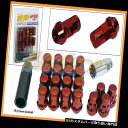 USナット MUTEKI LOCK SR35ホイールラグナット12X1.25 M12 1.25 ACORNリムクローズエンド20 RED S MUTEKI LO...