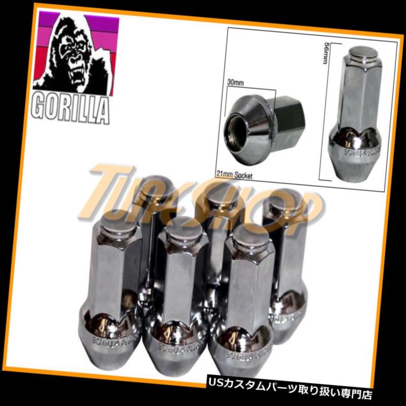 USナット 6 GORILLA FORD F150 SVTラプター14 x 2ストックファクトリーホイールリムXLラグナットクローム 6 GORILLA FORD F150 SVT RAPTOR 14x2 STOCK FACTORY WHEELS RIMS XL LUG NUTS CHROME