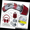 USエアインテーク インナーダクト 04-07 Accord 2.4L L4 SULEVのための赤い短いRam吸気インテークキット+フィルター RED Shor...